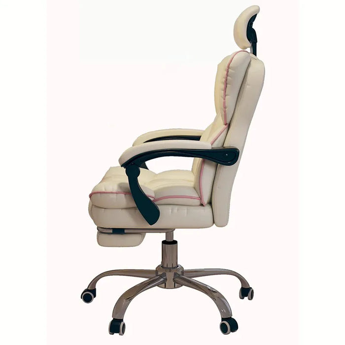 Eegonomic Comfortable Gaming Chair Leather Cute Study Designer White Bedroom Office Chair Gamer Silla De Escritorio Furniture