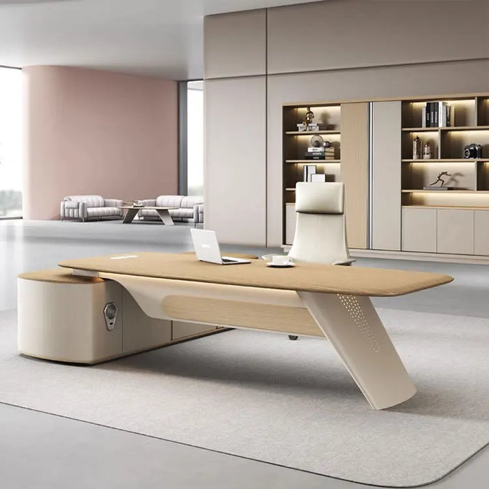 2024 Modular Luxury Escritorio De Oficina Office Furniture L Shape Design Strong Mobilier Bureau Home Executive Boss Office Desk