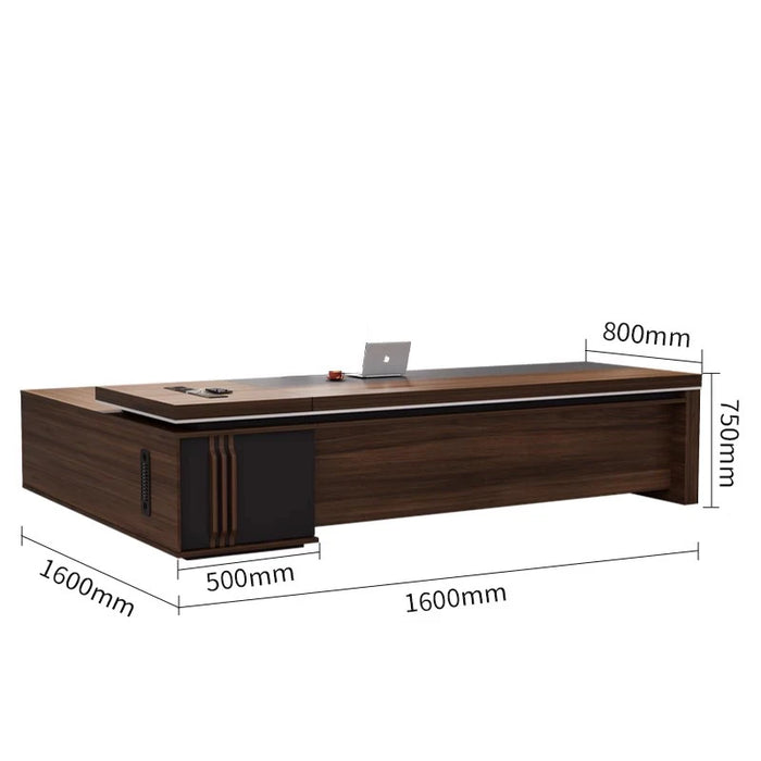Customized Office Boss Desk Combination Bookshelf General Furniture Manager Office President Desk Simple Modern Office Desk