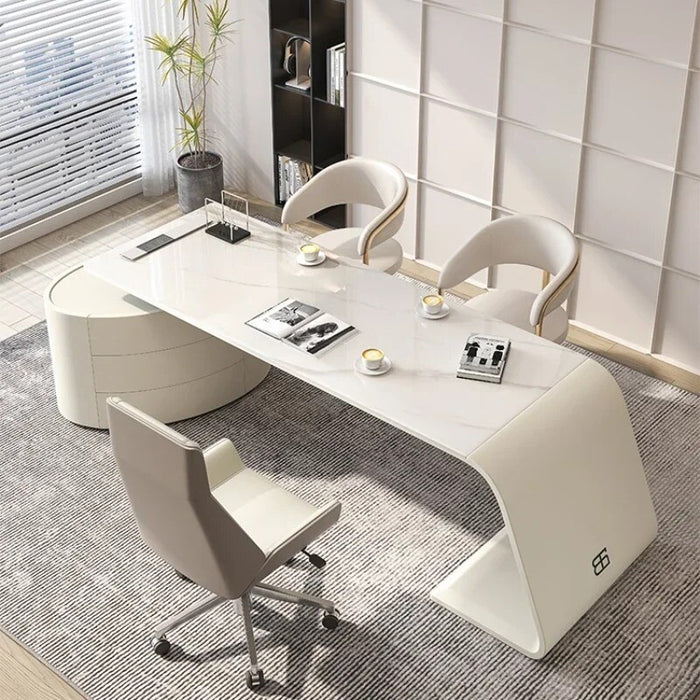 Italian Minimalism Office Desks Slate Light Luxury Modern Household Office Desks Computer Bureau Meuble Working Equipment QF50OD