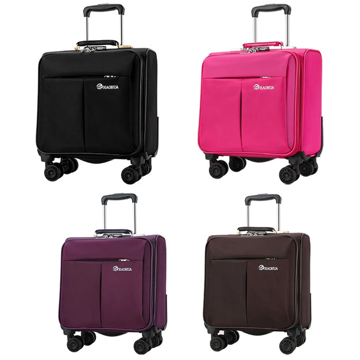18 Inch Fabric Travel Expandable Luggage Bag Laptop Trolley Mini Suitcase On Wheels TSA Lock Check-in Case Valise Free Shipping
