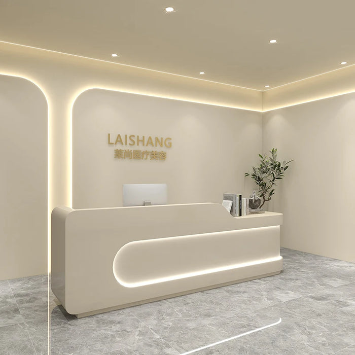 Conference Register Store Reception Desk Checkout Barbershop Luxury Standing Reception Desk Modern Empfangstheke Hotel Furniture