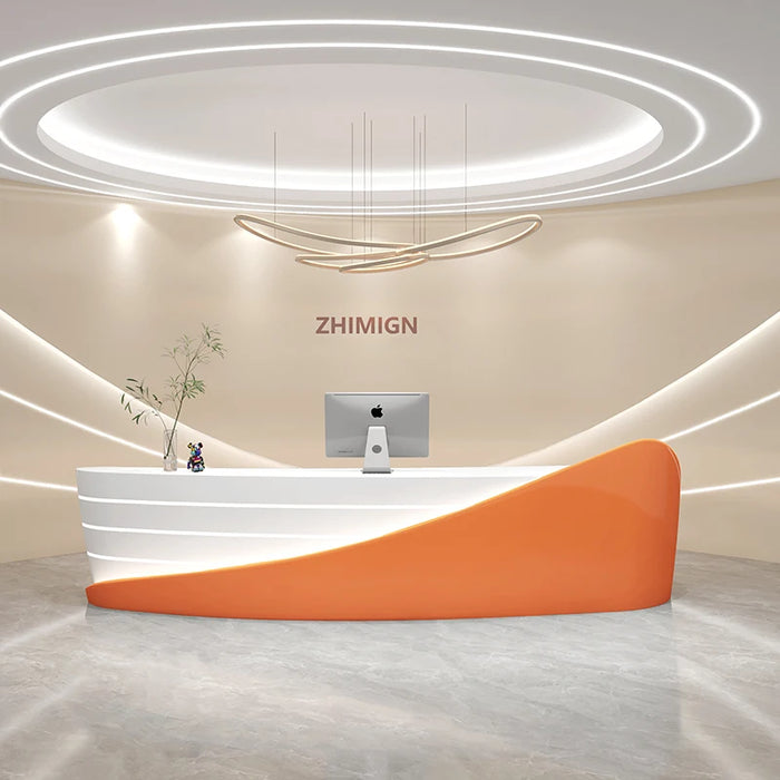 Luxury Reception Desk Counter Lectern Computer Siting Bar Service Desk Beauty Gaming Scrivania Ufficio Lavoro Office Furniture