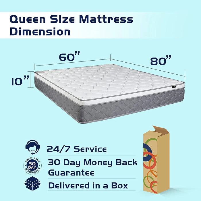 CHEVNI  Mattress 10 inch Hybrid Mattresses Individual Pocket Springs with CertiPUR-US Gel Memory Foam Mattress in a Box Medium F