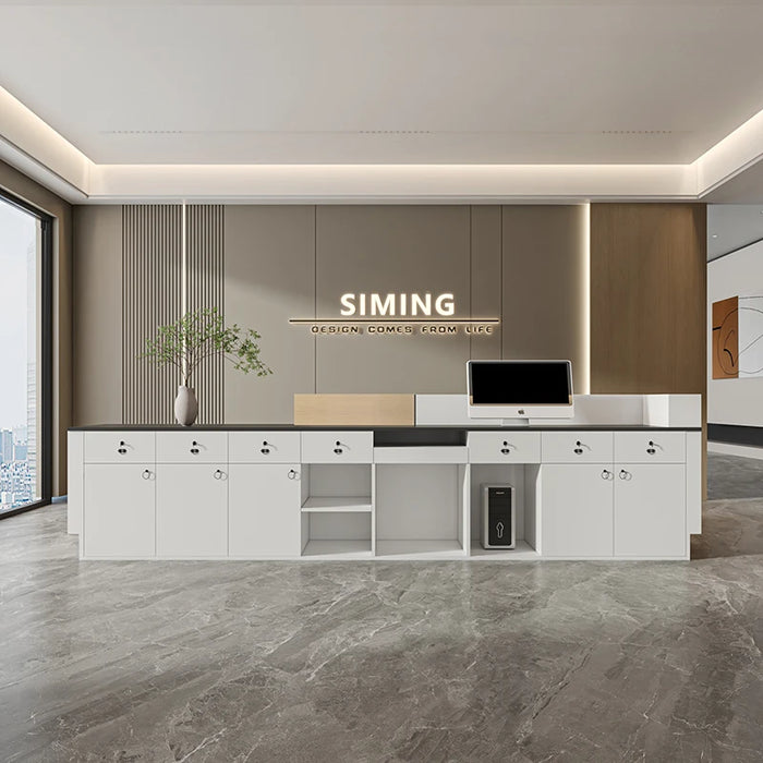 Modern Club Reception Desks Front Luxury Church Computer Checkout Reception Desks Standing Bancone Reception Salon Furniture