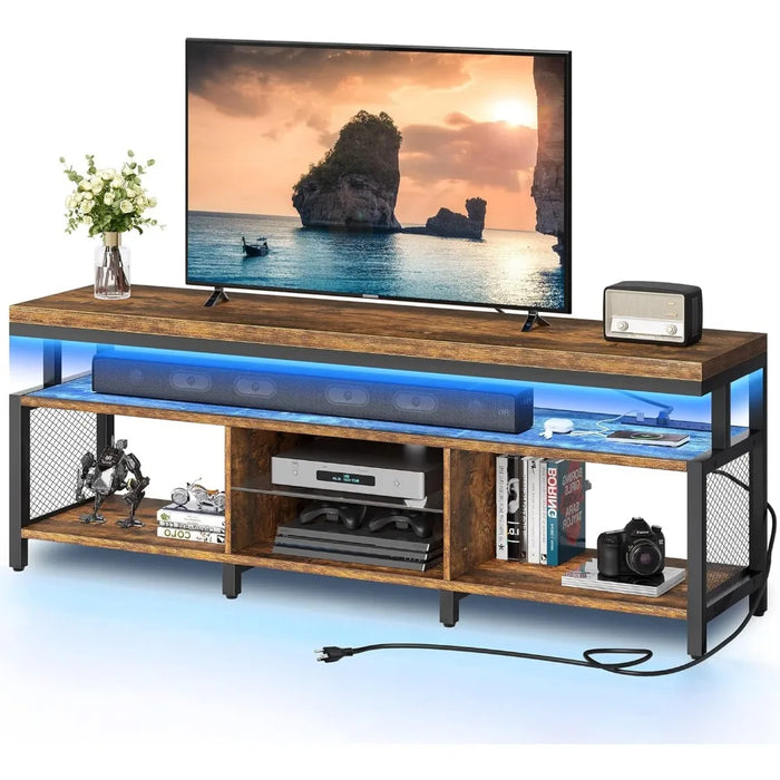 TV Cabinet Living Room Furniture Free Shipping LED TV Cabinet with Power Socket 70/65 Inch Home TV Cabinet