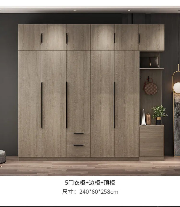 Jeans Organizer Wardrobe Drawers Wooden Storage Simple Modern Wardrobe Hanger Space Saver Divider Bedroom Roperos Furniture