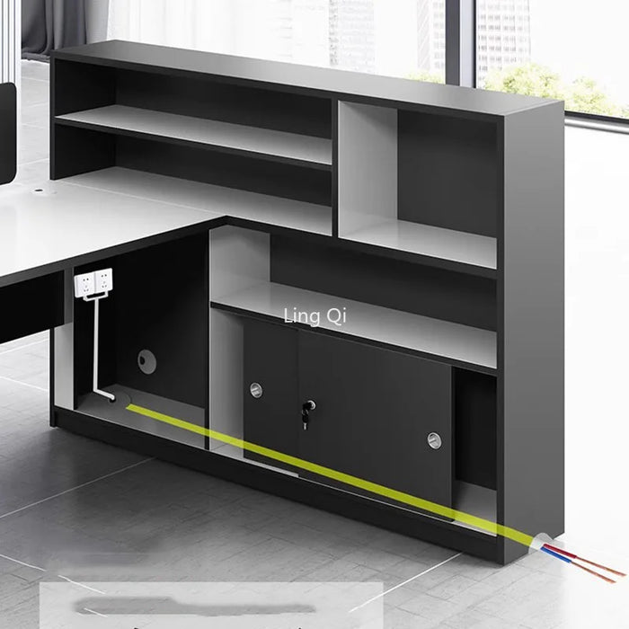 Minimalist Reception Office Desk Accessories Storage Unique Unusual Computer Desks Reading Storage Mesa Escritorio Furniture