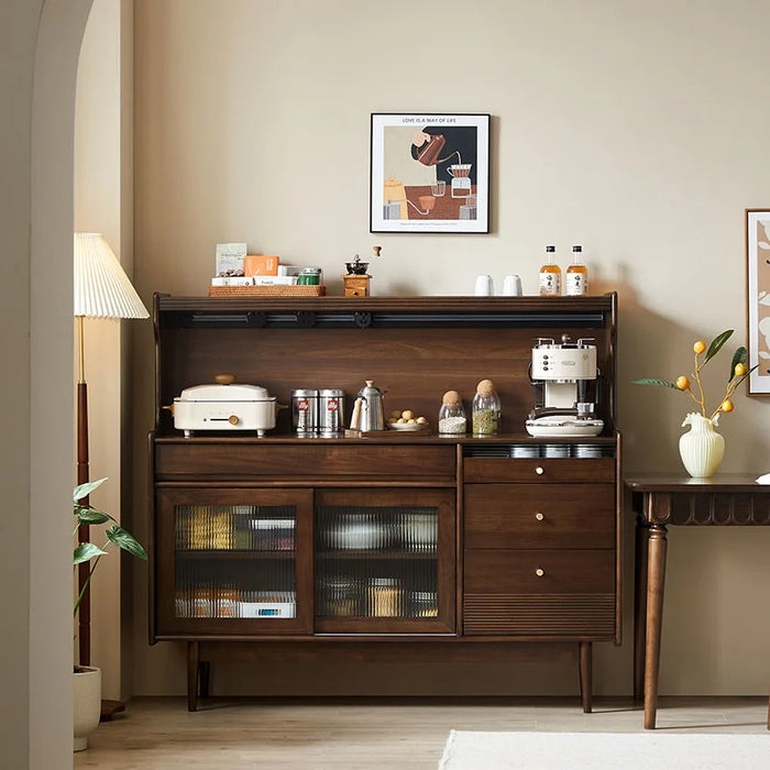 Drawers Space Saving Sideboard Mid Century Showcase Luxury Corner Living Room Cabinets Wooden Nordic Muebles Bedroom Furniture