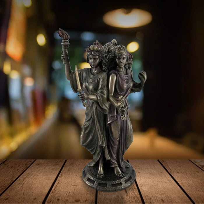 Three Goddess Resin Statue Greek Religious Crafts Sculpture Decoration Triple Form Hecate GreekGoddess Statue Crafts Home Decor