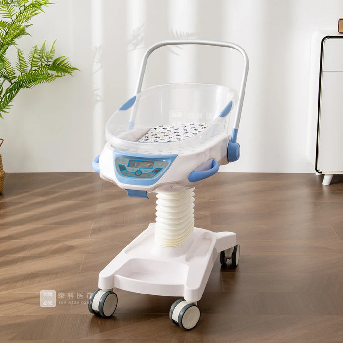 Baby stroller with high transparency, movable lifting and multifunctional anti overflow baby crib trolley