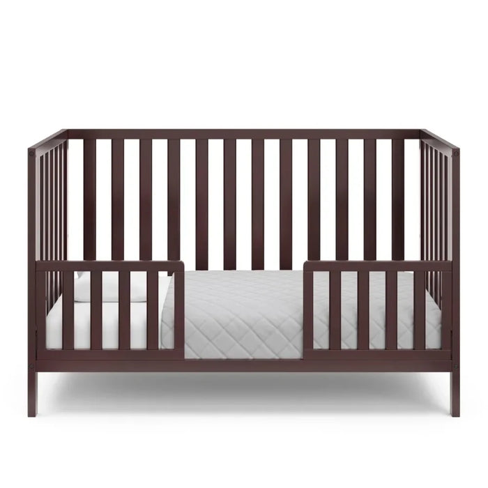 Storkcraft Sunset 4 in 1 Convertible Baby Crib, Espresso
