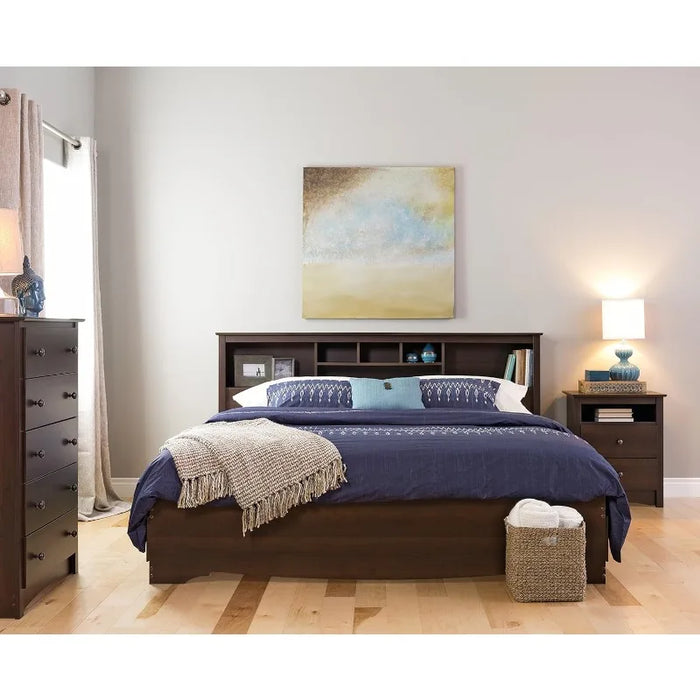 5-Drawer Chest for Bedroom - Spacious and Stylish Chest of Drawers, Measuring 16"D x 31.5"W x 45.25"H, In Espresso Finish
