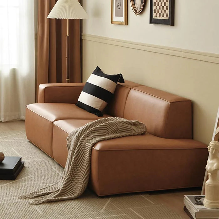 Comfortable Brown Leather Sofa Designer Longue Modern Cover Modern Living Room Sofa Unusual Relax Canape Salon Bedroom Furniture