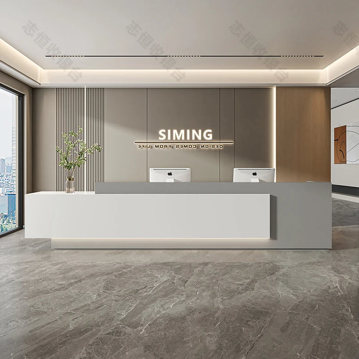 Office Reception Desk Vanity Wooden Study Table Shop Counter Service Desk Front Salon Tocador Mueble Maquillaje Salon Furniture