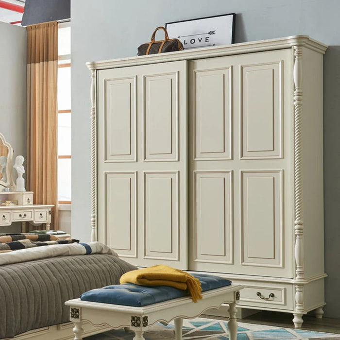 American sliding door wardrobe sliding door wardrobe 1.6 meters 1.8 meters sliding door wardrobe solid wood furniture sliding do