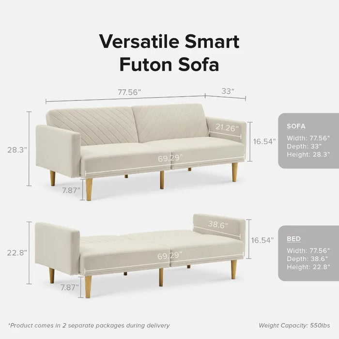 Sofa Bed, Small Sofa, Sleeper Sofa, Loveseat, Mid Century Modern Futon Couch, Couches for Living Room