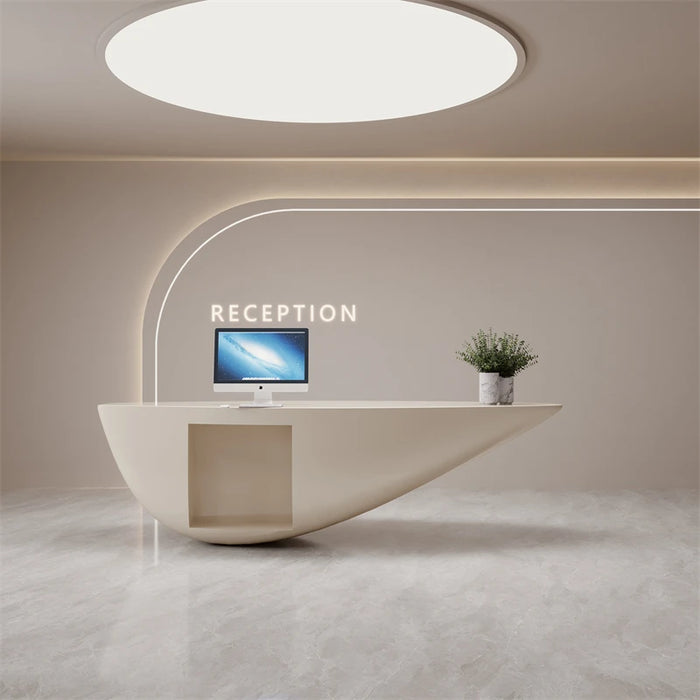 FRP paint company reception desk beauty salon cash register simple modern special-shaped creative service bar
