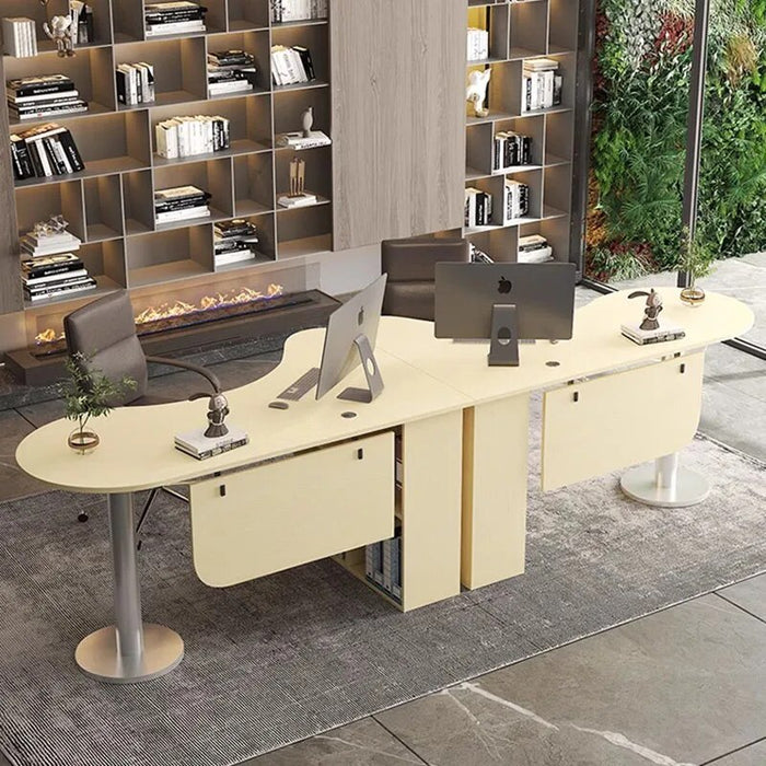Bookshelf Storage Office Desk Writing Living Room Vanity Corner Computer Desks Metal Legs Shelf Mesa De Computador Furniture