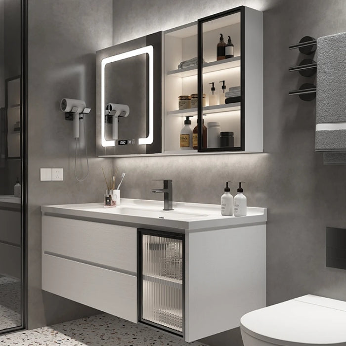 Mirror Locker Shelves Bathroom Cabinet Storage Metal Sink Bathroom Cabinet Vanity Unit Badezimmer Schrank Home Furniture YQ50BC