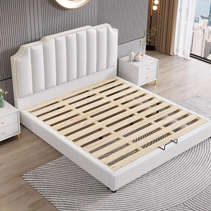 Nordic Master Simple Bed Luxury Whitr Storage Wood Bedding Bed Bedroom Frames Queen Multifunctional Cama De Casal Furniture