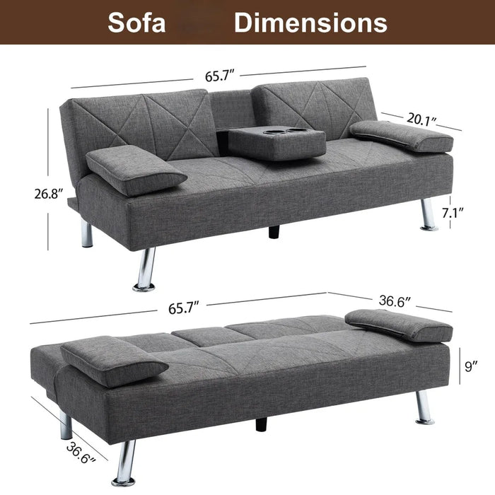 2023 New Modern Convertible Folding Futon Sofa for Living Room