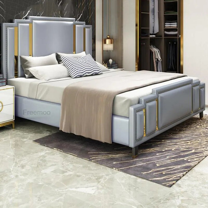 Luxury Bedroom Bed Luxury Fashionable King/ Queen Size Marriage Bed Elastic Household Square Princess Camas Y Muebles Furniture