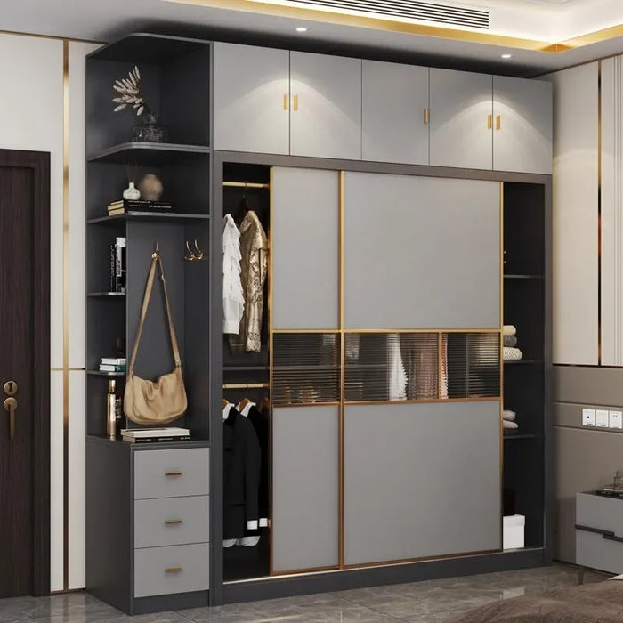 Clothes Storage Wardrobes Drawers Wardrobe Rack Cabinets Sliding Desing Partition Wardrobe Luxury Armoires De Chambre Furniture
