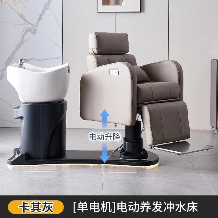 Massage Shampoo Chair Hair Salon Luxury Comfort Head Spa Ergonomics Hair Wash Chair Smart Shampouineuse Furniture MQ50SC