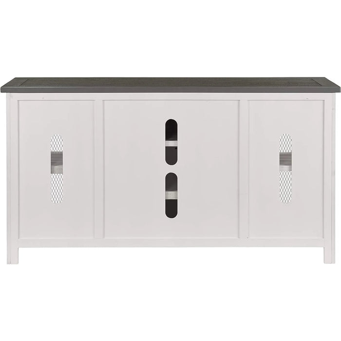 Martin Svensson Home Hampton TV Stand, White Stain with Grey Stain Top