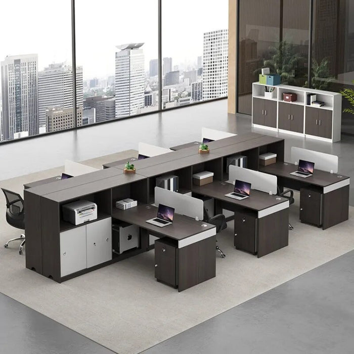 Simplicity Modern Office Desks Employee Combination Station Staff Office Desks Finance Bureau Meuble Working Equipment QF50OD
