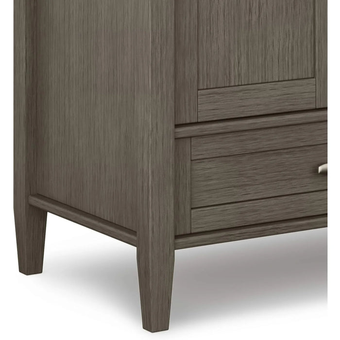 SOLID WOOD Universal TV Media Stand, 47 in Wide, Living Room Entertainment Center, Storage Cabinet, for TVs up to 55 in