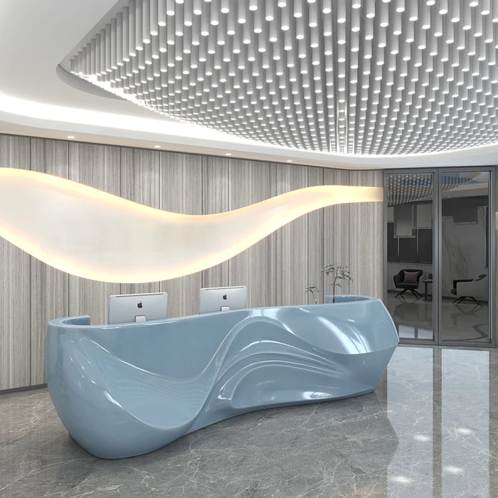 Baked paint company front desk fiberglass  educational institution counter, beauty salon reception counter sales department