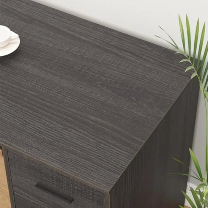 U Shaped Desk with Drawers, L Shaped Computer Desk with Storage Shelf, Large Reversible Wood Executive Home Office Desk