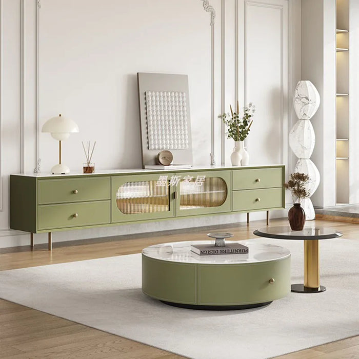 Table Modern Saddle Leather TV Cabinet Girl Monitor TV Stands Television Chest of Drawers Moveis Living Room Furniture for Tv