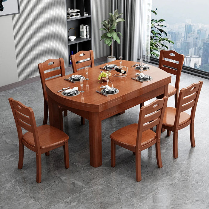 Wooden Round Modern Dining Tables Minimalism Household Rectangle Dining Tables Extendable Mesa Plegable Home Furniture WZ50DT