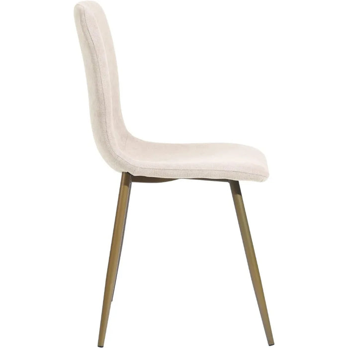 Upholstered With Gold Legs Modern Fabric for Dining Room Kitchen Furniture Dining Chairs Set of 4 Home Freight Free Living