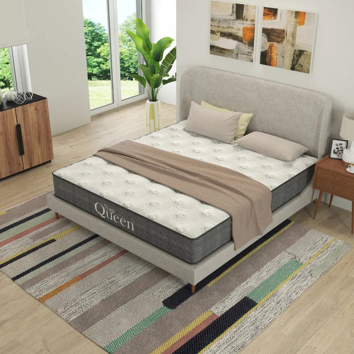 NapQueen Victoria 10" Hybrid Mattress, Queen Mattress Topper Memory Foam  Foldable Mattress