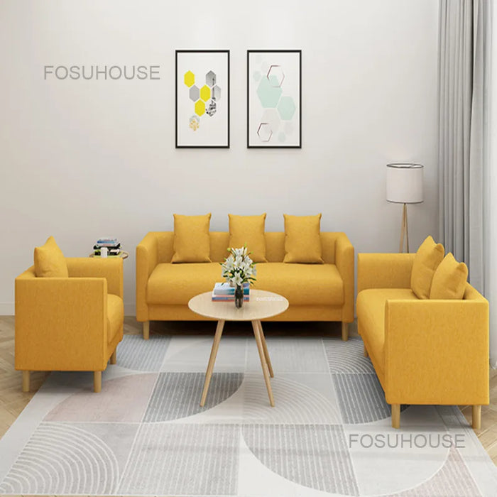 Simple Modern Living Room Sofas Single Sofa Chair Living Room Furniture Small Sofa Family Bedroom Cloth Lounge Lazy Sofa Home