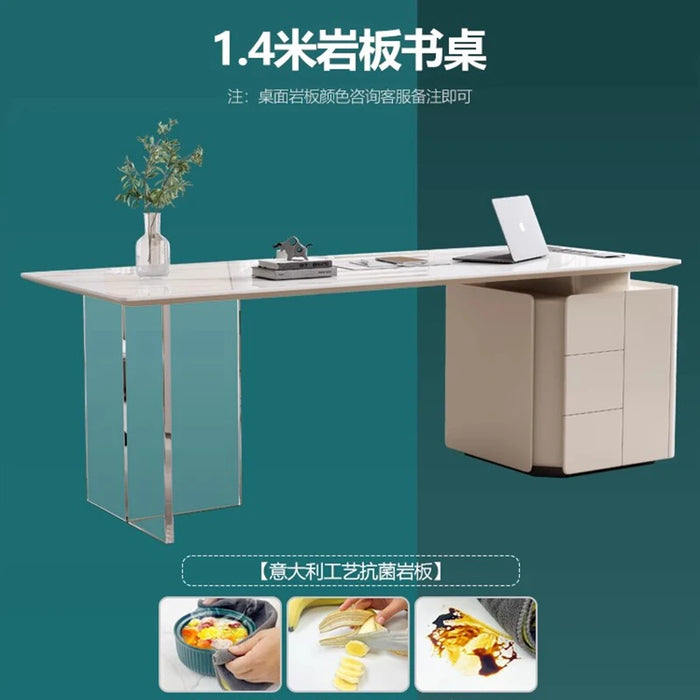 Study Conference Office Desks Standing Organizer Reception Corner Office Drawers White Mesa Para Escritorio Furniture WJ25XP