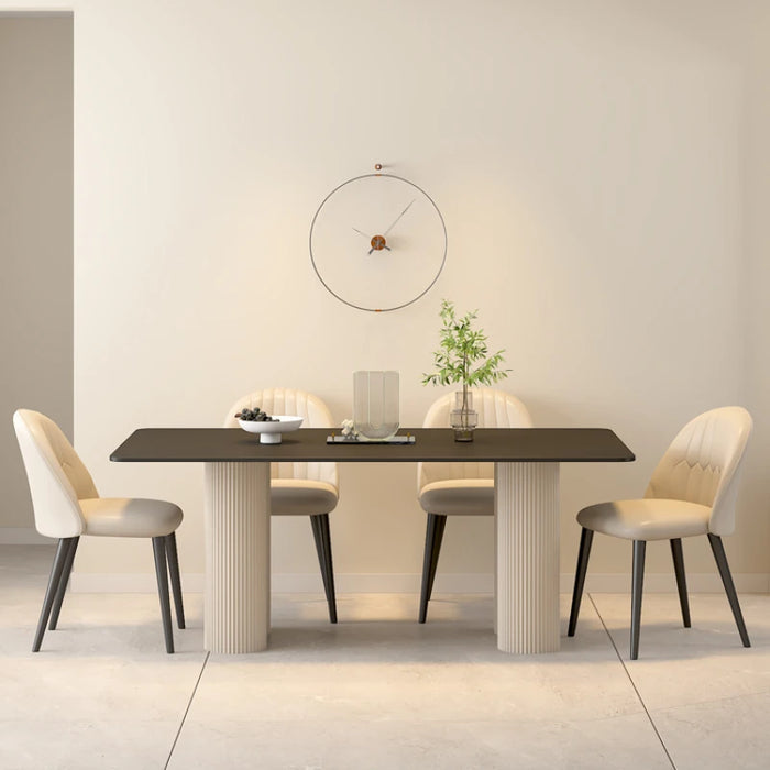 Italian Modern Dining Tables Simple Rock Plate Rectangular Eating High End Dining Tables Mesa Comedor Kitchen Furniture QF50DT