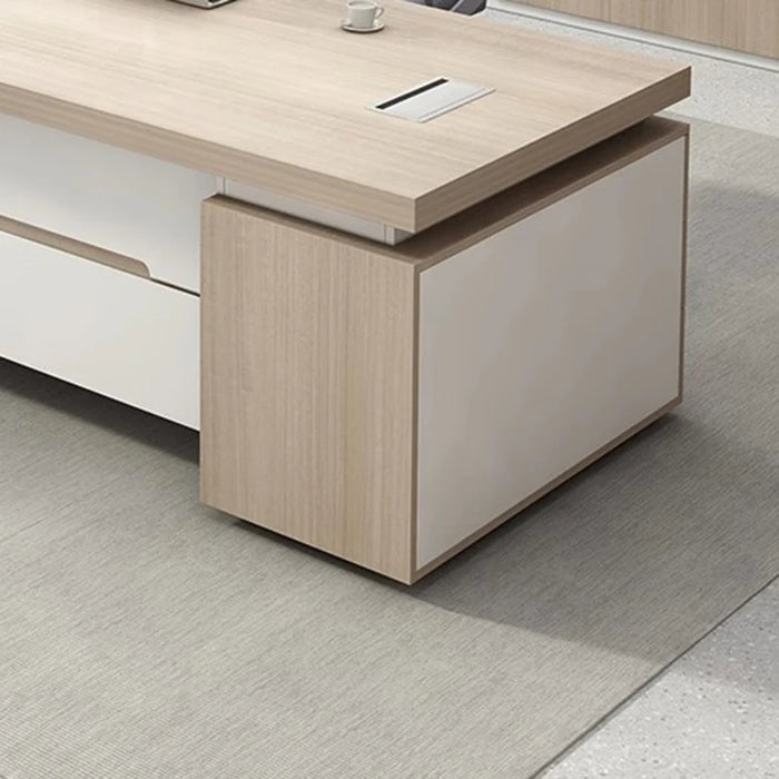 Boss Computer Desk Tables Work Wooden Drawers Minimalist Modern Aesthetic Ideas Office Desk Fashion Biurka Komputerowe Furniture