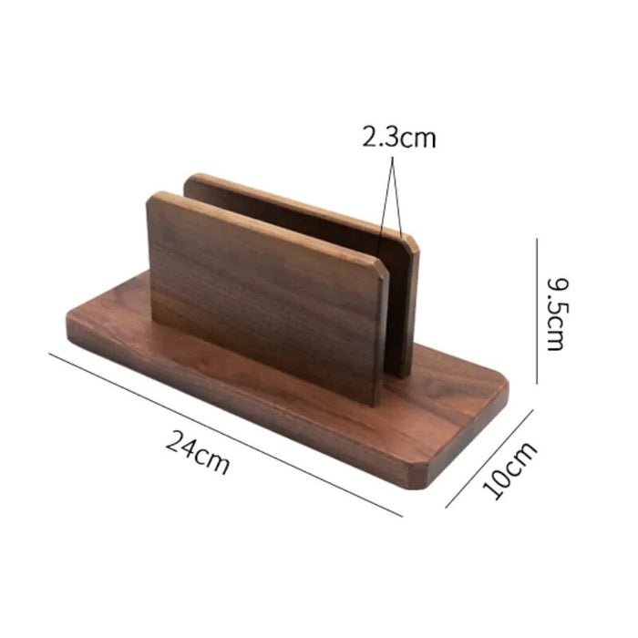 Office Desk Face Notebook Stand Natural Walnut Laptop Stand Rounded Corners Desk Shelf Vertical Base Stand for Laptop