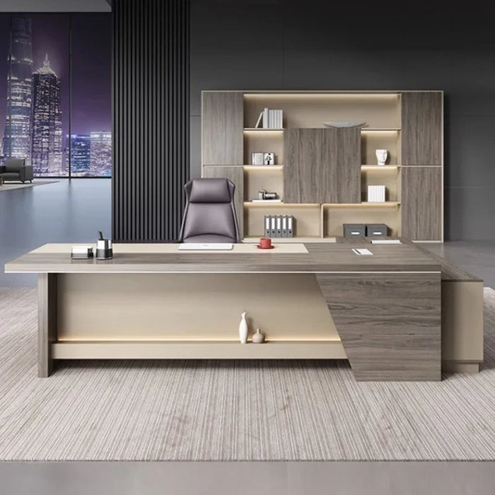 Executive Writing Desk Storage Black Desk L Shape Foldable Modern Manicure Table Work Mesa Para Compuatador Nordic Furniture