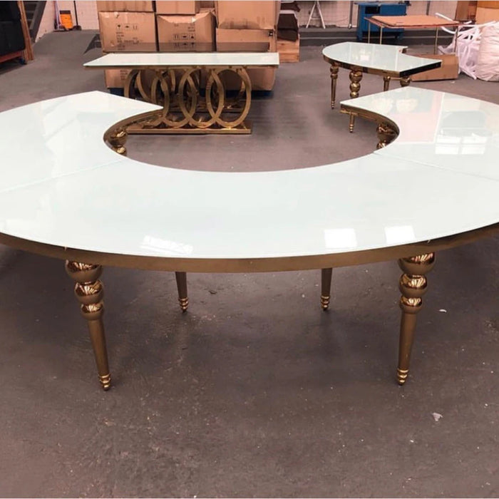 Round Dining Table Wedding Table Gold Stainless Steel French Dining Tables