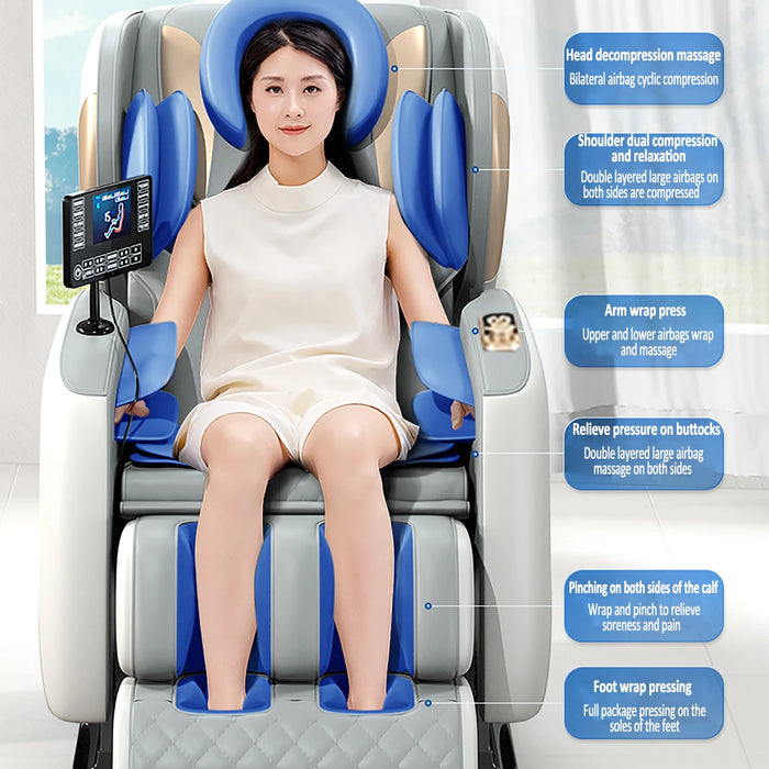 massage chair 4D Zero Gravity Full Body Smart Electric Recliner Back Relaxing Rocking Massage Chair Three Year Warranty sofa
