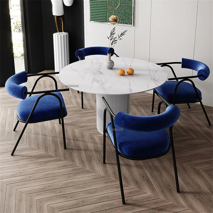 Nordic Light Luxury Dining Chairs Lounges Kitchen Furniture Home Desk Chair Modern Simple Backrest Leisure Library Furniture