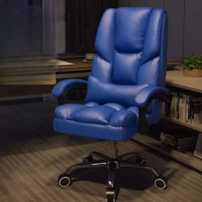 Leather Executive Relax Office Chair Fancy Comfortable Blue Lazy Ergonomic Office Chair Gaming Comfy Silla De Oficina Furniture