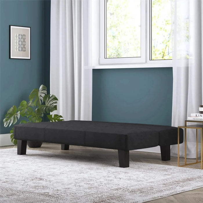 Kebo Futon with Microfiber Cover, Black