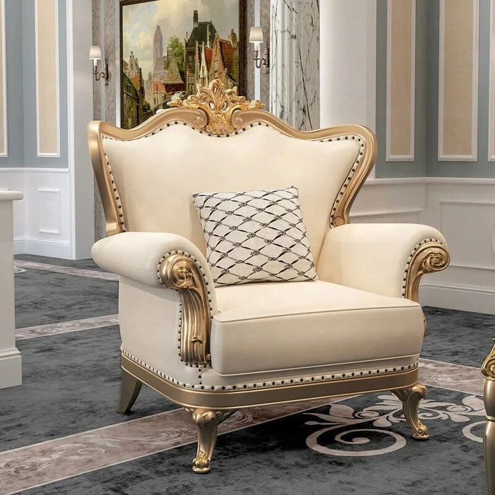 French Style Living Room Sofa Set Antique Solid Wood Carved Couch Classic Hotel Lobby 3+2+1 Sofa